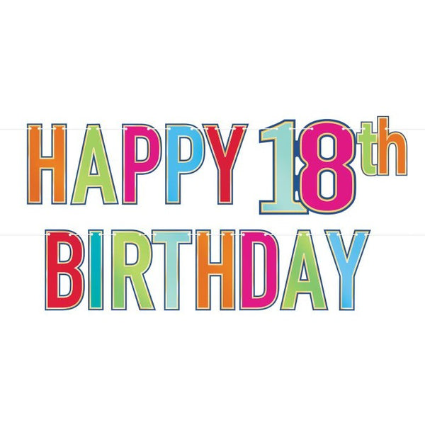 Happy 18th Birthday Banner