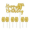 Happy "60th" Birthday Cake Topper