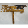 Happy 70th Birthday Black & Gold Cake Topper