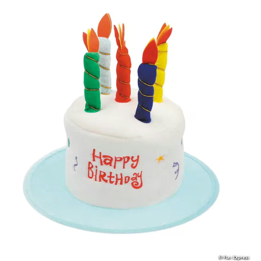 Happy Birthday Cake Hat with Colourful Candles