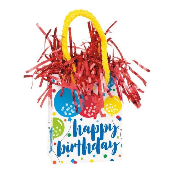 "Happy Birthday" Gift Bag Balloon Weight, 5" / 2lbs