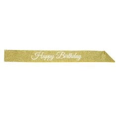 Happy Birthday Glittered Sash