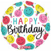 Happy Birthday Smiley Foil Balloon 18"