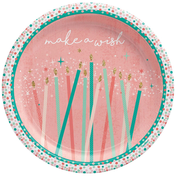 Happy Bright Birthday 7" Plates