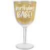 Happy Bright Birthday Babe Wine Goblet