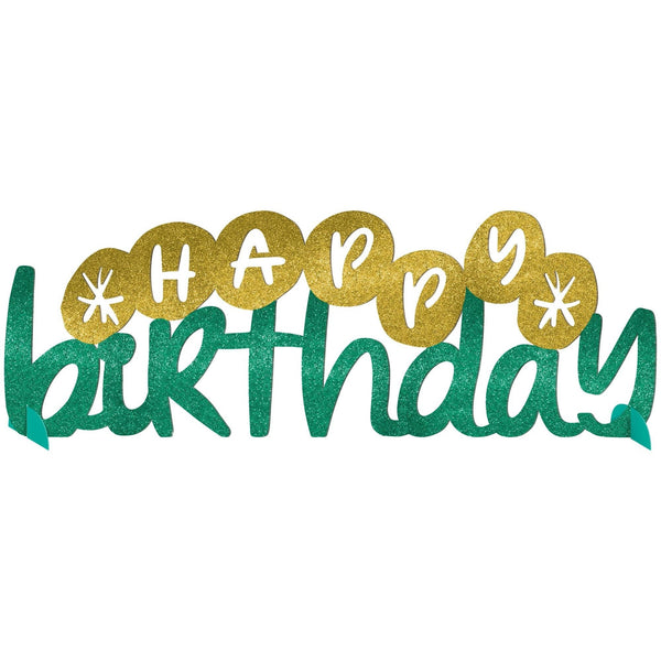 Happy Bright Birthday Glitter Table Centerpiece