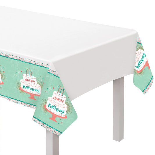Happy Bright Birthday Table Cover