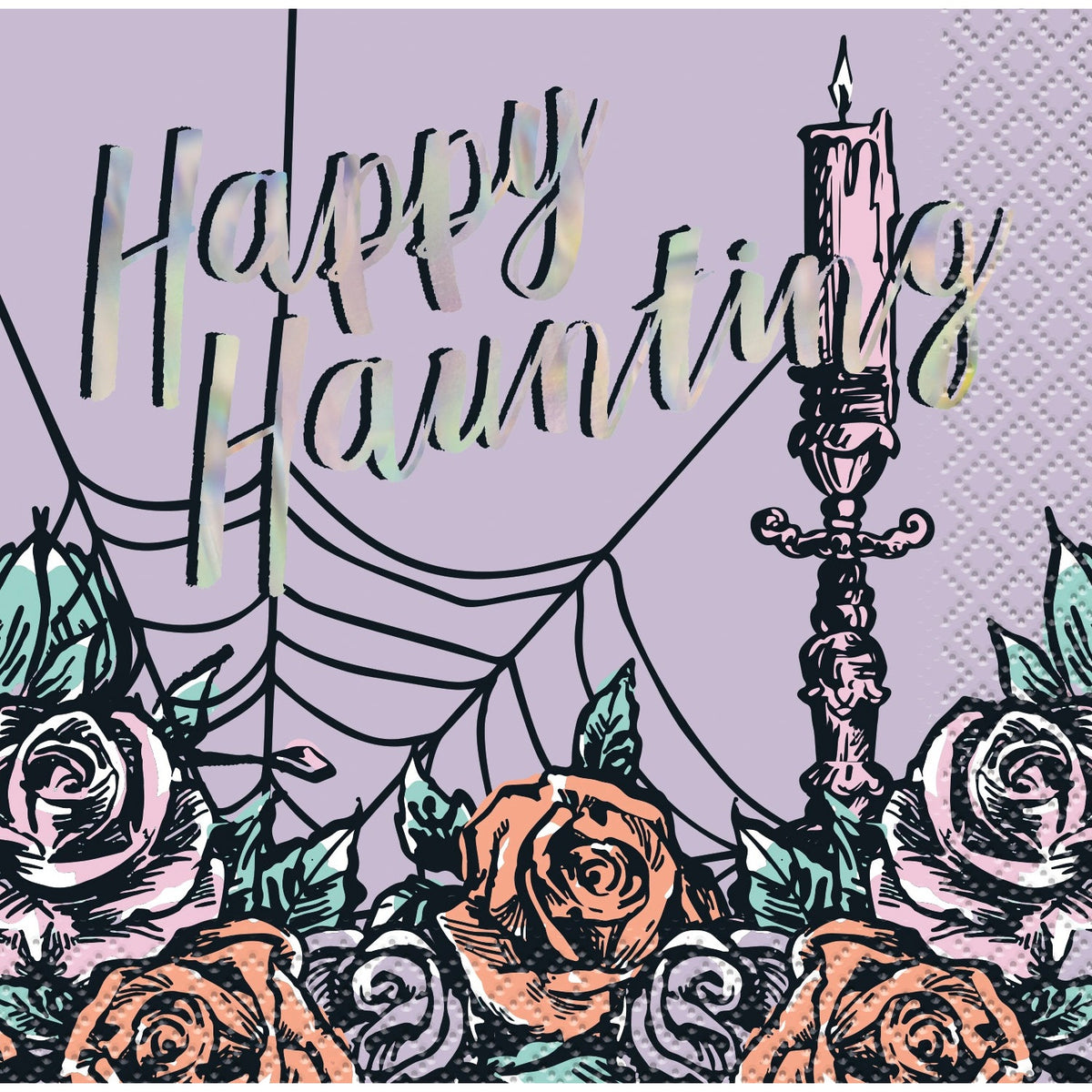 Happy Haunting Beverage Napkins, 16 Count 5"