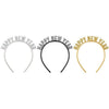 Happy New Year Glitter Plastic Headbands