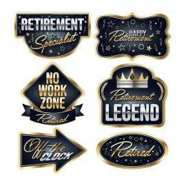 Happy Retirement Cutouts
