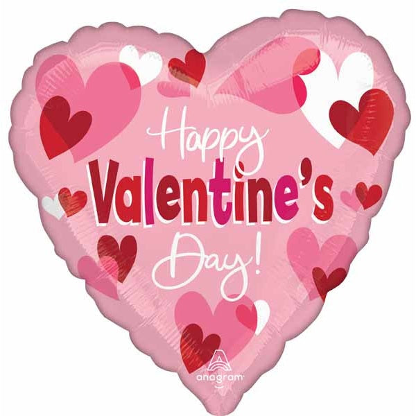 Happy Valentine's Day Heart-Shaped 18" Foil Balloon