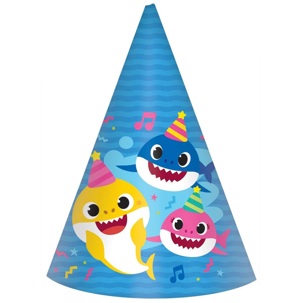 Hat - Party, Baby Shark, 6", 8 Count