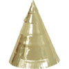 Hat - Party, Gold Fringe, 4 Count