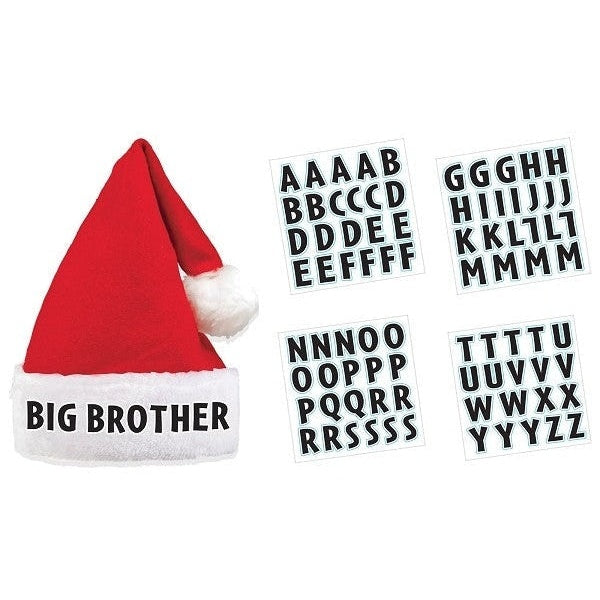Plush Santa Hat With Stickers
