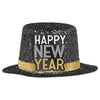 Happy New Year Mini Top Hat Black, Silver, Gold