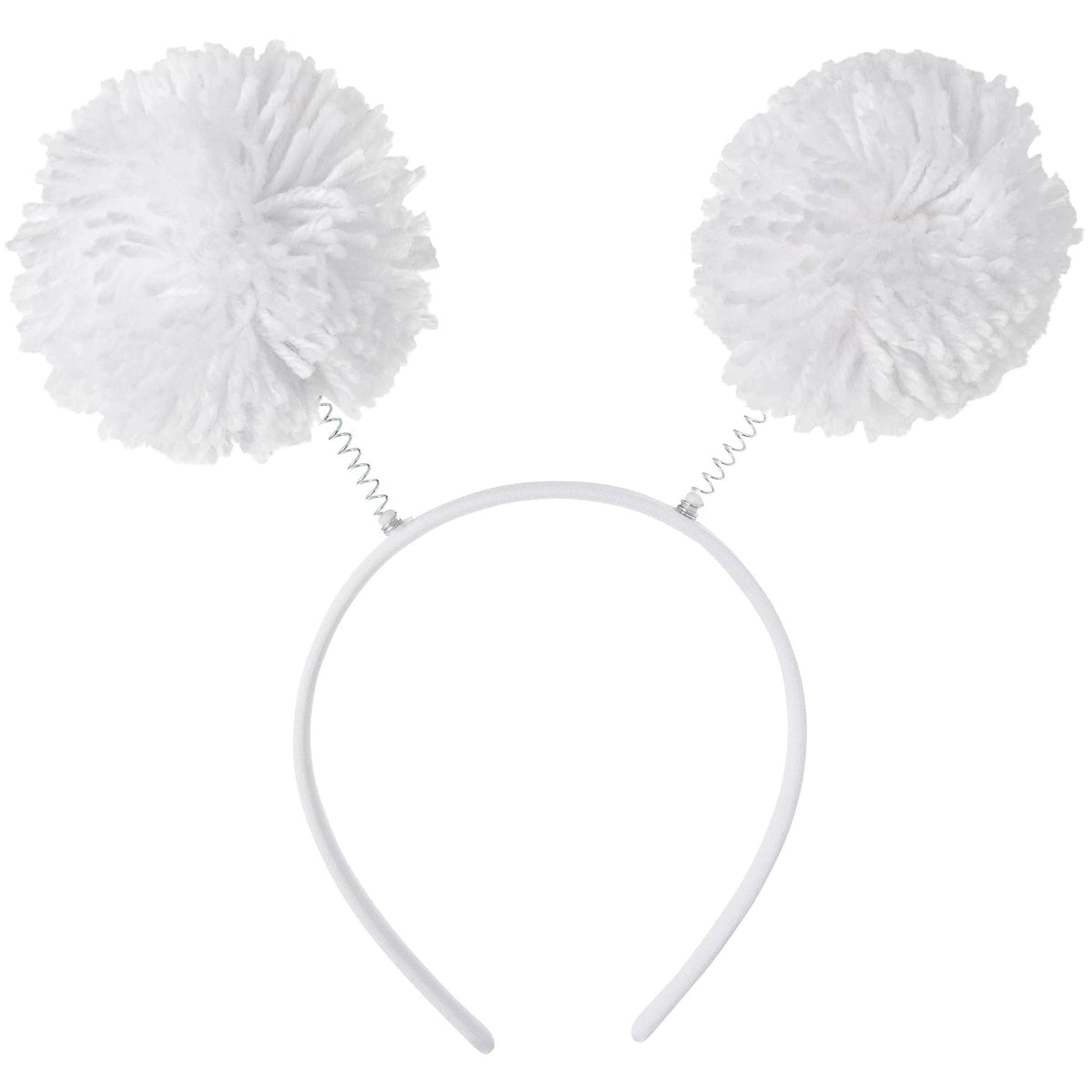 Headbopper - White, Pom Pom, 9" x 4 1/4"