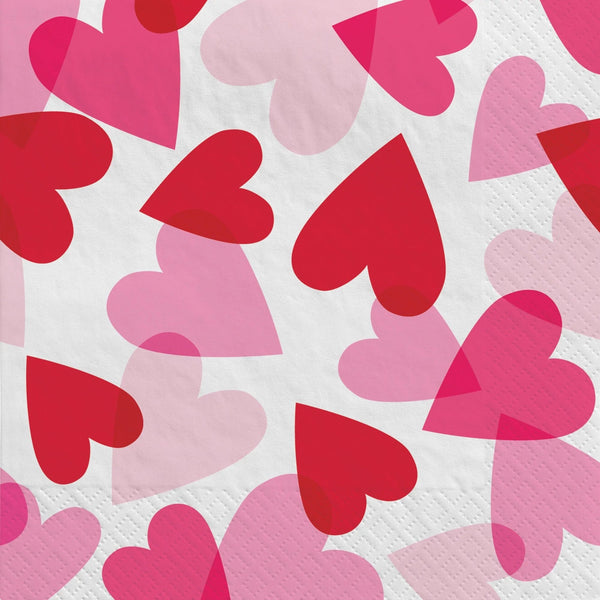 Heart Party Beverage Napkins