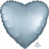 Heart-Shaped 18" Pastel Blue Satin Luxe Balloon