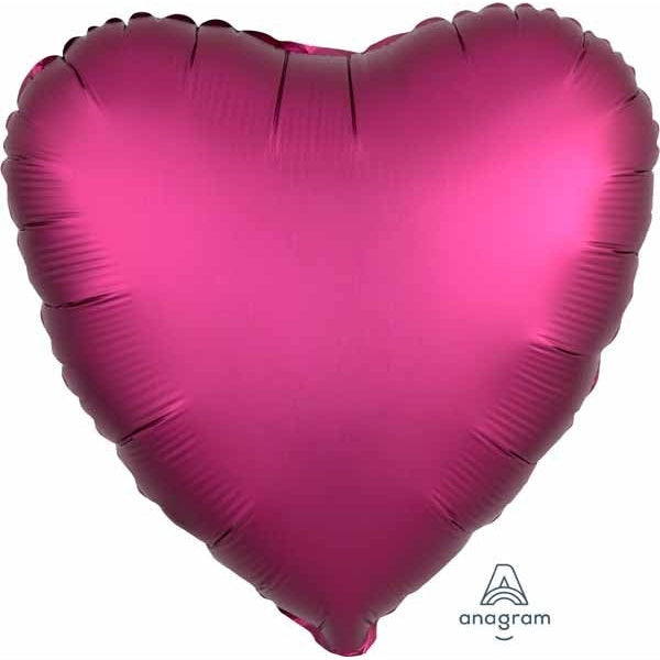 Heart-Shaped 18" Satin Luxe Balloon in Pomegranate
