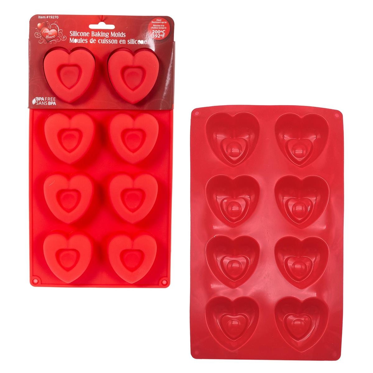 Heart-Shaped Silicon Baking Molds