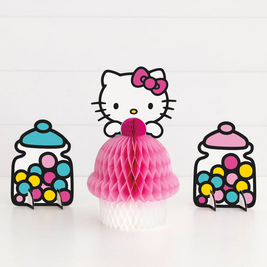 Hello Kitty Paperboard Honeycomb Centerpieces, 3 Count