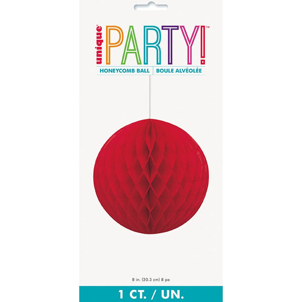 Honeycomb Ball – 8" – Red