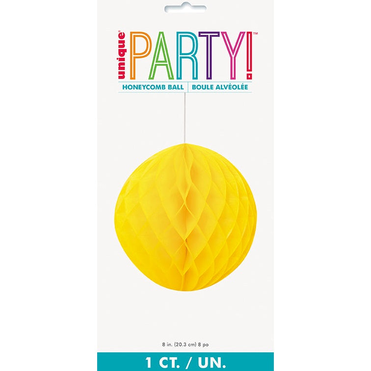 Honeycomb Ball – 8" – Sun Yellow