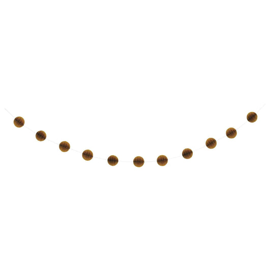 Honeycomb Ball Garland - Gold