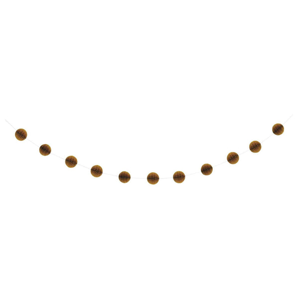 Honeycomb Ball Garland - Gold