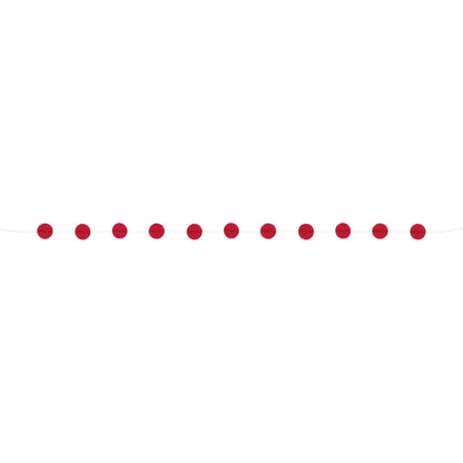 Honeycomb Ball Garland - Red