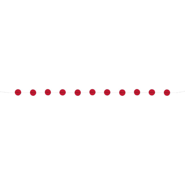 Honeycomb Ball Garland - Red