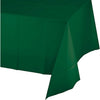 Hunter Green Plastic Tablecloth 54" x 108"
