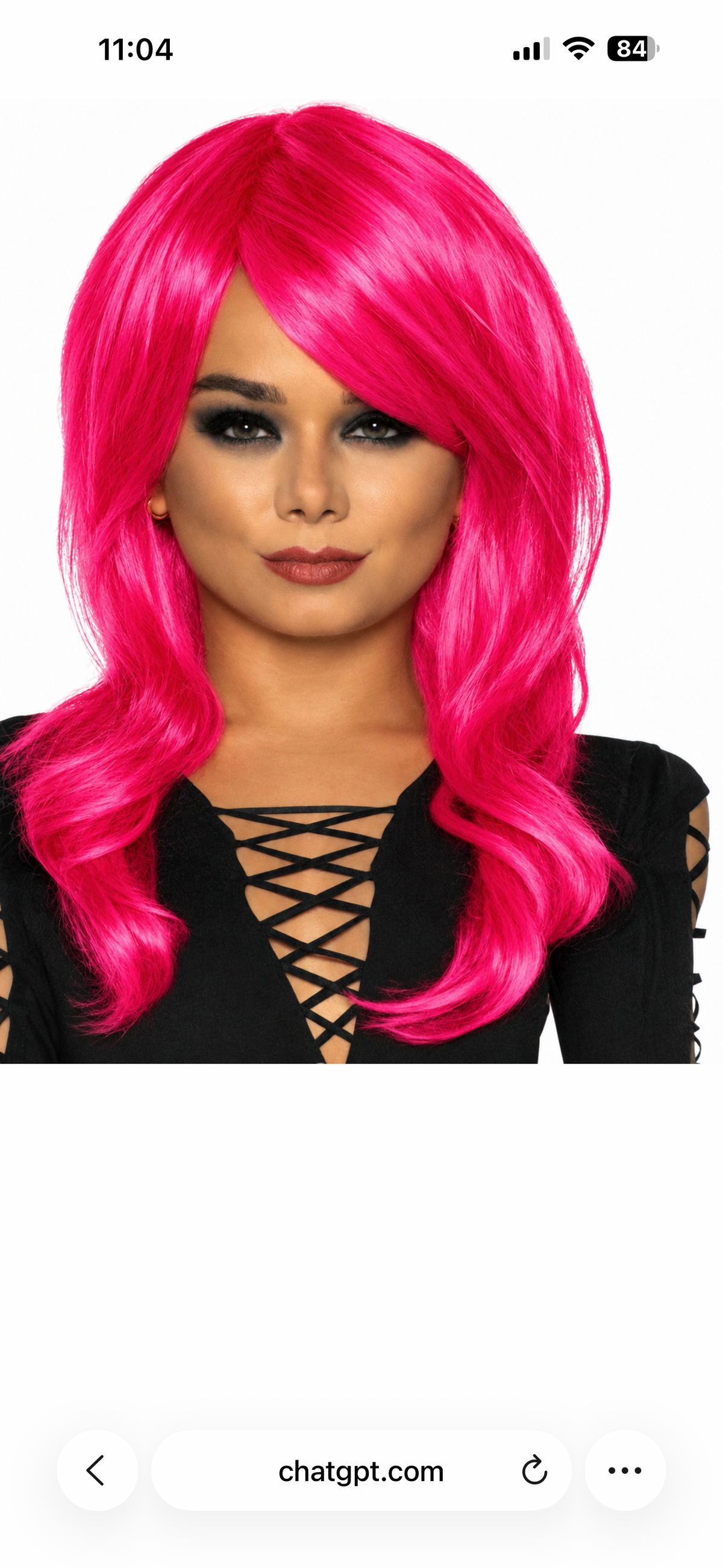 Long Pink Sassy Wig