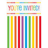 Invites - Rainbow Birthday, 8 Count