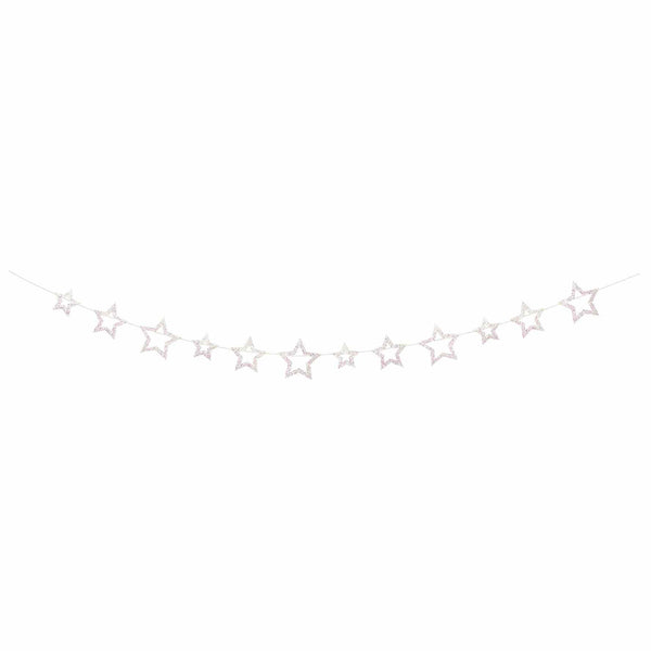 Iridescent Star Garland – 6ft
