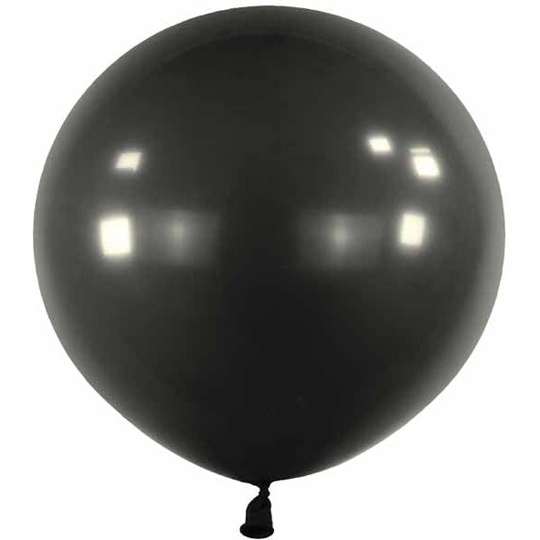 Jet Black 24" Latex Balloons, 4 Per Bag