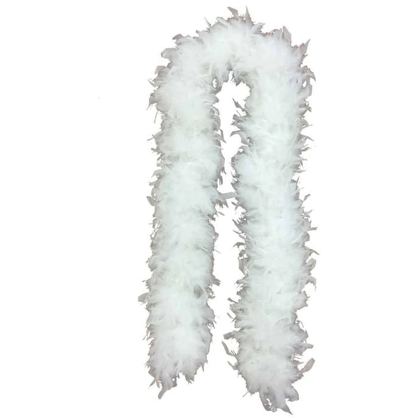 Jumbo White Feather Boa 6' 60g