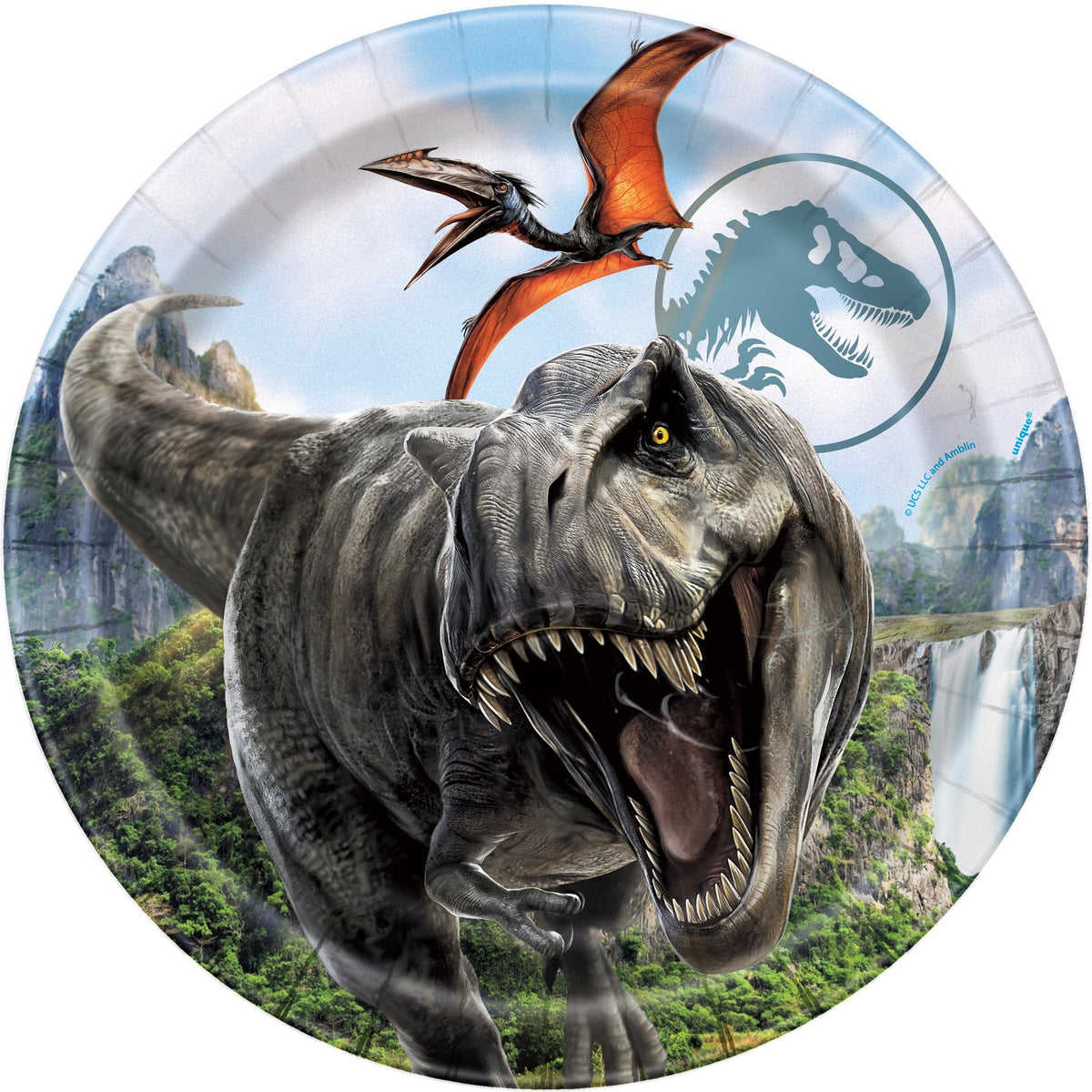 Jurassic World 4 9" Dinner Plates, 8 Count