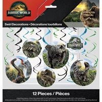 Jurassic World 4 Hanging Swirl Decorations