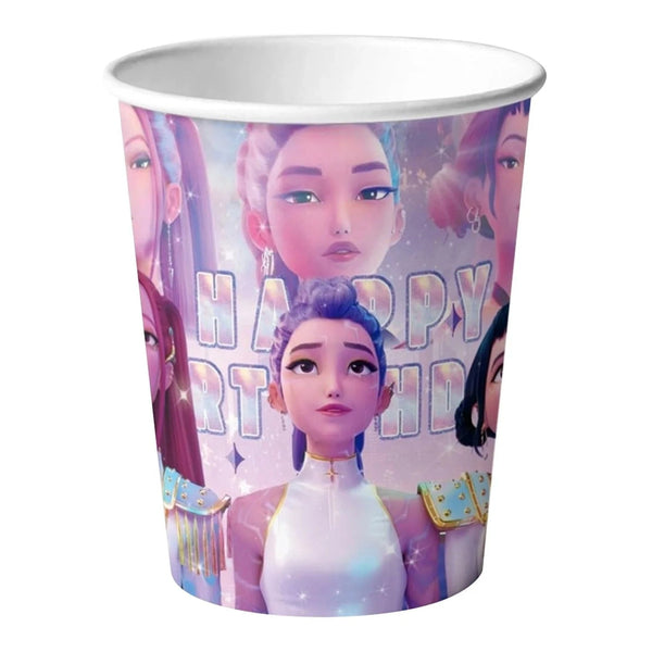 KPop Anime Singing Idols 9oz Paper Cups, 24 Count