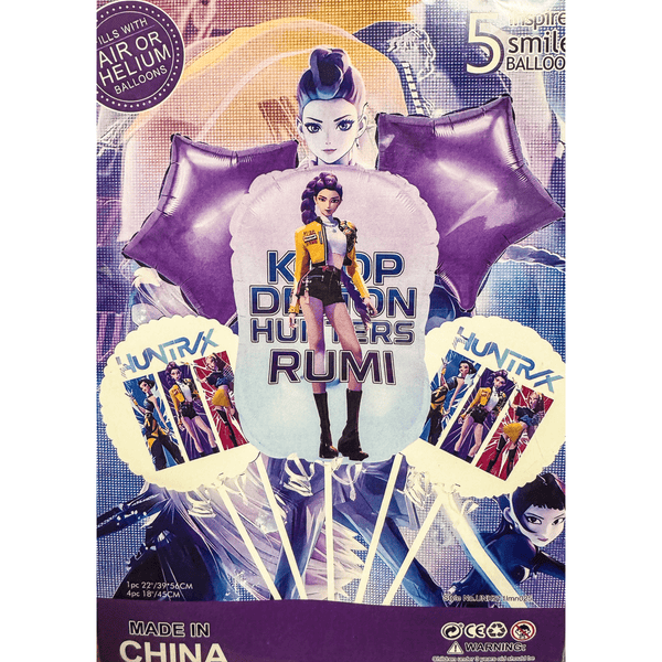 KPop Singing Idols Five-Piece Balloon Bouquet