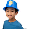Kids Blue Police Officer Plastic Hats