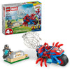 LEGO Spidey on His Motorcycle Vs. Rhino
