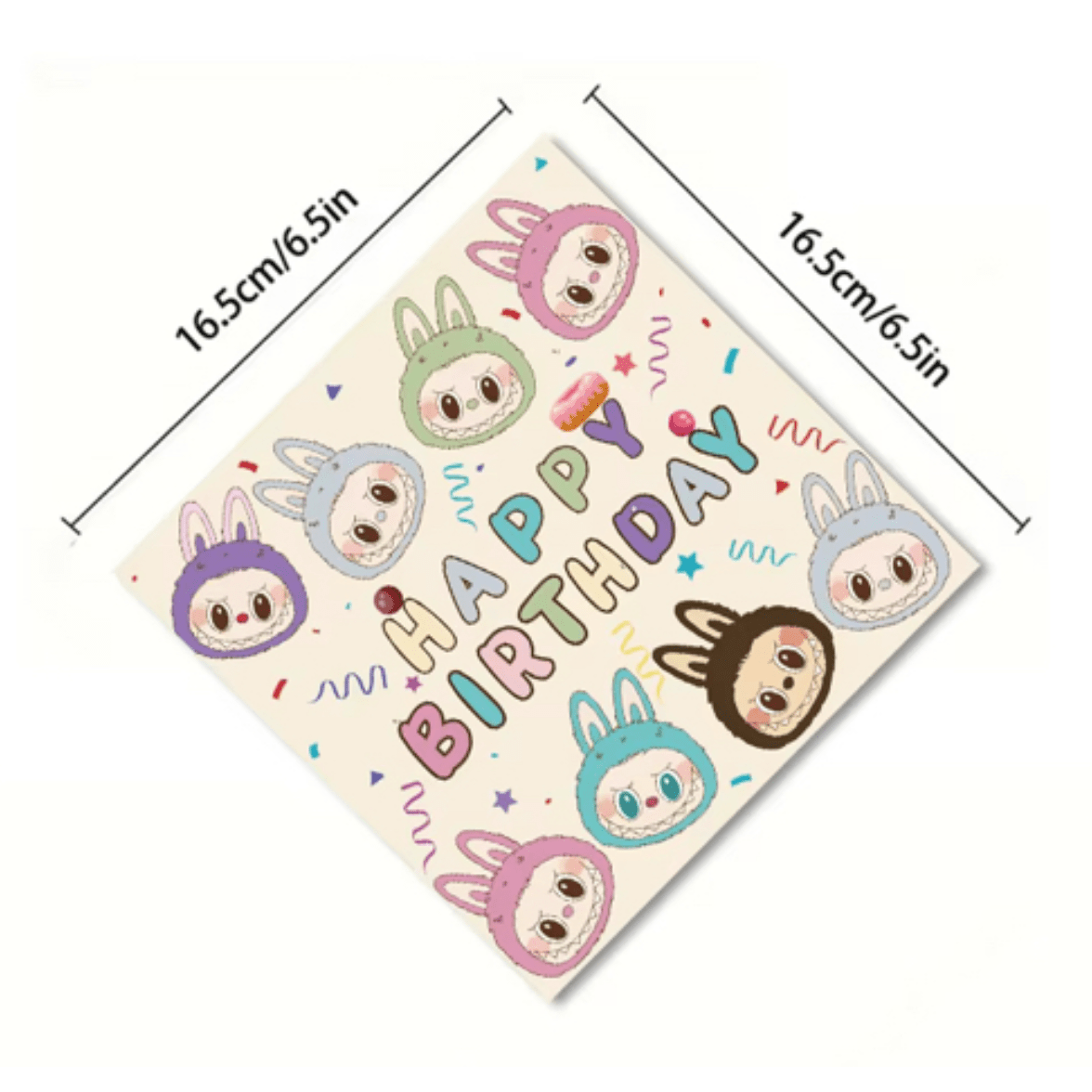 Lafufu Birthday Luncheon Napkins, 24 Count