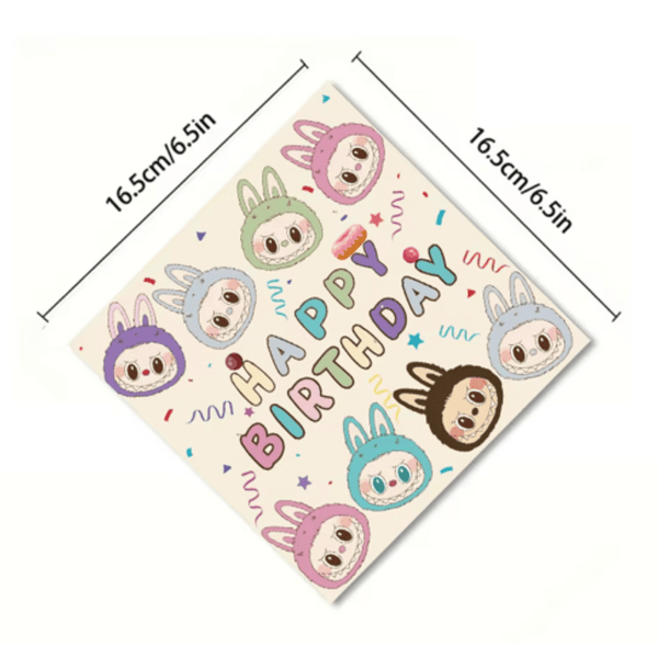 Lafufu Birthday Luncheon Napkins, 24 Count