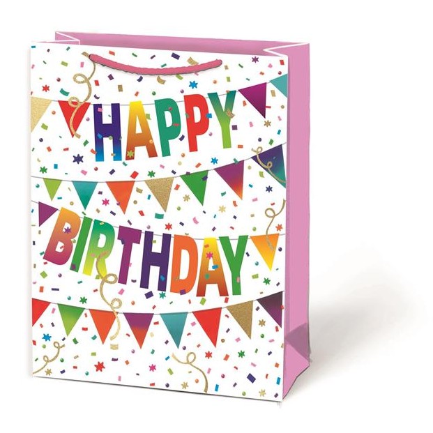 Large Gift Bag - Bday Banner