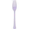Lavender Solid Premium Plastic Forks, 20 Count