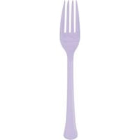 Lavender Solid Premium Plastic Forks, 20 Count