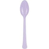 Lavender Solid Premium Plastic Spoons, 20 Count