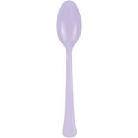 Lavender Solid Premium Plastic Spoons, 20 Count